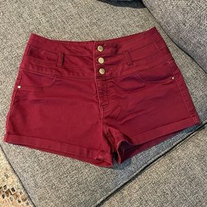 (3 for $18) High Waisted Refuge Button Up Shorts